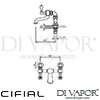 Cifial 31700A2 31700ABC 31700AWC Asbury 2 Hole Deck Filler Dimensions